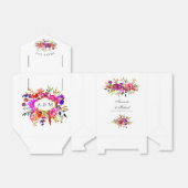 Waterverf Floral Wedding Monogram Bedankdoosjes (Uitgevouwen)