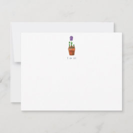 Waterverf Floral Wedding Monogram Stationery Notitiekaartje
