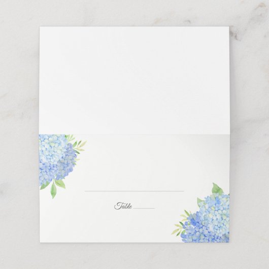 Waterverf Floral Wedding Plaatskaartje (Buitenkant ongevouwen)