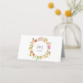 Waterverf Floral Wedding Place Card Plaatskaartje (Achterkant)