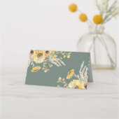 Waterverf Floral Wedding Place Card Plaatskaartje (Achterkant)