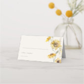 Waterverf Floral Wedding Place Card Plaatskaartje (Voorkant)