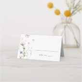 Waterverf Floral Wedding Place Cards Plaatskaartje (Voorkant)