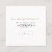 Waterverf Floral Wedding Planner van Classy Monogr Vierkante Visitekaartje (Achterkant)