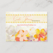 Waterverf Floral Wedding Planner Visitekaartje (Voorkant)