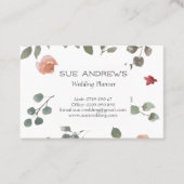 Waterverf Floral Wedding Planner Visitekaartje (Voorkant)