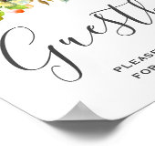 Waterverf Floral Wedding Poster zomertuin (Hoek)