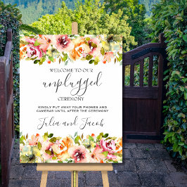 Waterverf Floral Wedding Poster zomertuin