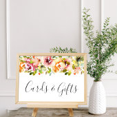 Waterverf Floral Wedding Poster zomertuin