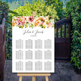 Waterverf Floral Wedding Poster zomertuin