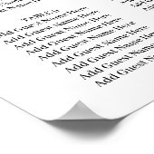 Waterverf Floral Wedding Poster zomertuin (Hoek)