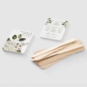 Waterverf Floral Wedding Program Fans Handwaaier (Niet-gemonteerd)