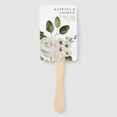 Waterverf Floral Wedding Program Fans Handwaaier (Voorkant)