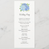 Waterverf Floral Wedding Programmakaart (Achterkant)