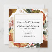 Waterverf Floral Wedding Rehearsal Dinner Kaart (Voorkant)