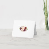 Waterverf Floral Wedding Reserved Naam Plaats Kaart (Achterkant)