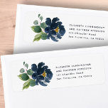 Waterverf Floral Wedding Return-adres Etiket<br><div class="desc">Bestaat uit eenvoudige sans serif-typografie met een aanraking van bloem in waterverf. Dit is ontworpen door White Paper Birch Co. exclusief voor Zazzle. Hier te vinden op: http://www.zazzle.com/whitepaperbirch</div>