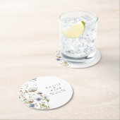 Waterverf Floral Wedding Ronde Kartonnen Onderzetter (Insitu)