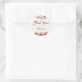 Waterverf Floral Wedding Ronde Sticker (Tas)