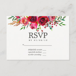 Waterverf Floral Wedding RSVP