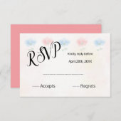 Waterverf floral Wedding RSVP CARD (Voorkant / Achterkant)