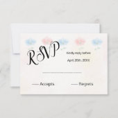 Waterverf floral Wedding RSVP CARD Kaartje (Voorkant)