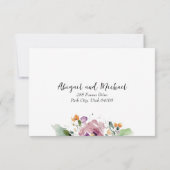 Waterverf Floral Wedding RSVP Kaartje (Achterkant)