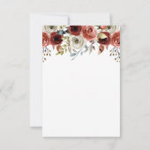 Waterverf Floral Wedding RSVP Kaartje (Achterkant)