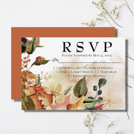 Waterverf Floral Wedding RSVP Kaartje
