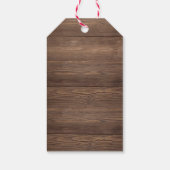 Waterverf Floral Wedding Rustic Barnwood Cadeaulabel (Achterkant)