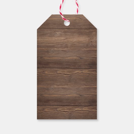 Waterverf Floral Wedding Rustic Barnwood Cadeaulabel (Achterkant)