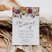 Waterverf Floral Wedding  Rustic Bloom Kaart