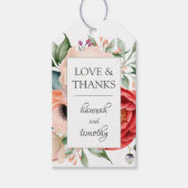 Waterverf Floral Wedding Rustic Boho Cadeaulabel (Voorkant)