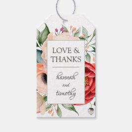 Waterverf Floral Wedding Rustic Boho Cadeaulabel