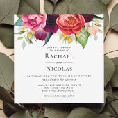 Waterverf Floral Wedding Rustic Boho Kaart