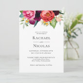 Waterverf Floral Wedding Rustic Boho Kaart (Staand voorkant)