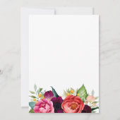 Waterverf Floral Wedding Rustic Boho Kaart (Achterkant)