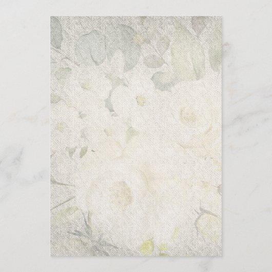 Waterverf Floral Wedding Rustic Monogram Kaart (Achterkant)