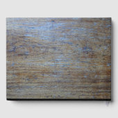 Waterverf Floral Wedding | Rustic Wood-monogram Gastenboek (Achterkant)