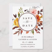 Waterverf Floral Wedding Save The Date (Voorkant)
