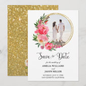 Waterverf Floral Wedding Save the Date (Voorkant / Achterkant)