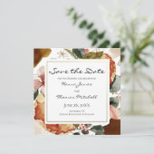 Waterverf Floral Wedding Save The Date (Staand voorkant)