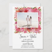 Waterverf Floral Wedding Save the Date (Voorkant)