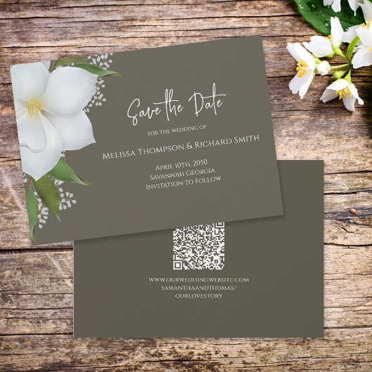 Waterverf Floral Wedding Save the Date