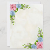 Waterverf Floral Wedding Save the Date (Achterkant)