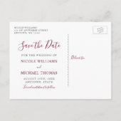 Waterverf Floral Wedding Save the Date Aankondigingskaart (Achterkant)