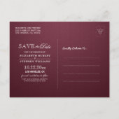 Waterverf Floral Wedding Save the Date Aankondigingskaart (Achterkant)
