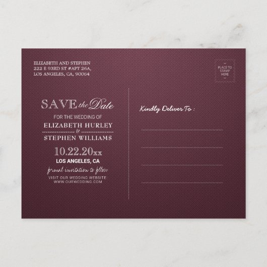 Waterverf Floral Wedding Save the Date Aankondigingskaart (Achterkant)