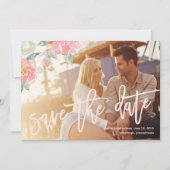WATERVERF FLORAL WEDDING Save the Date Card (Voorkant)