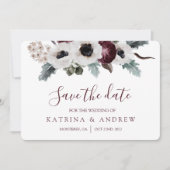 Waterverf Floral Wedding Save the Date Kaarten (Voorkant)